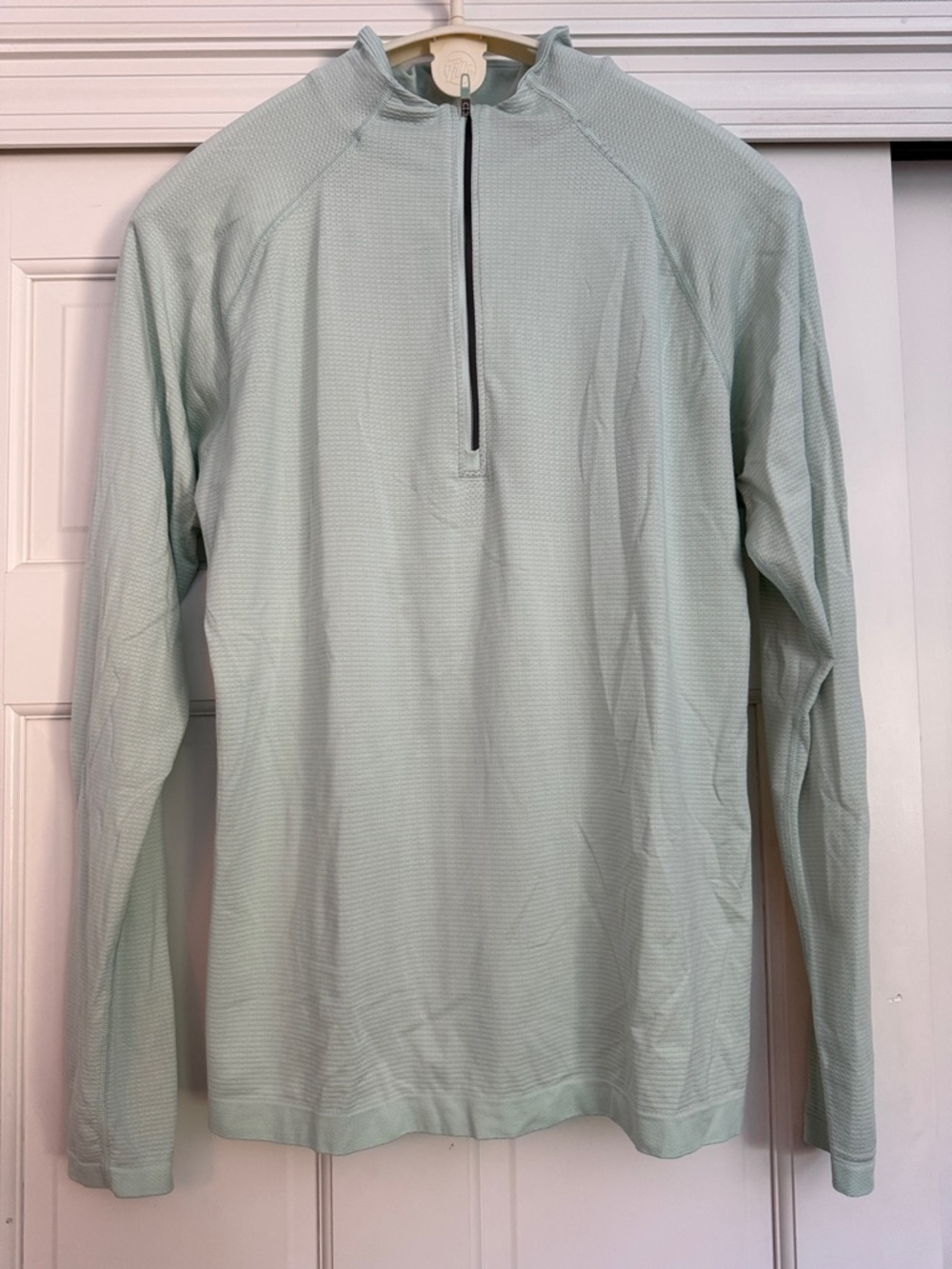 Lululemon Light Mint Quarter-Zip Long Sleeve Metal Tech Vent Pullover